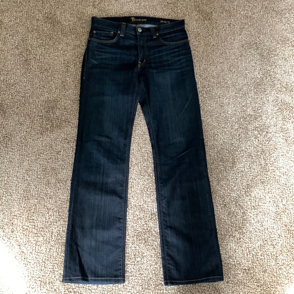 31x33 dark wash Fidelity jeans